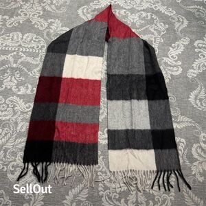 Charter Club Unisex Multicolor Plaid Cashmere Scarf with Tassel Fringe